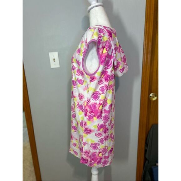 Betsey Johnson Floral Hooded Swim Cover Up Pink‎ Rose Blossom size M BIN R - Picture 3 of 10